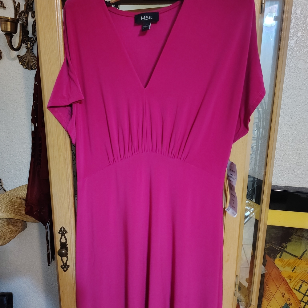 MSK Women's Vibrant Pink Dress